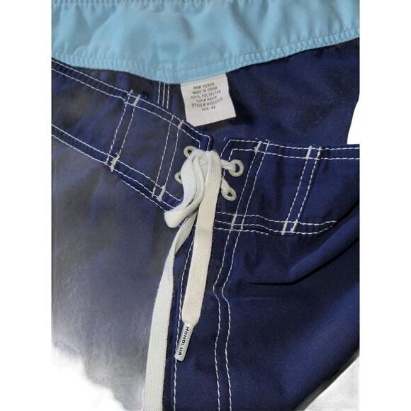 Honolua Swim Shorts Men Sz 42 Blue Drawstring Summer Mid Length‎ - Picture 2 of 3